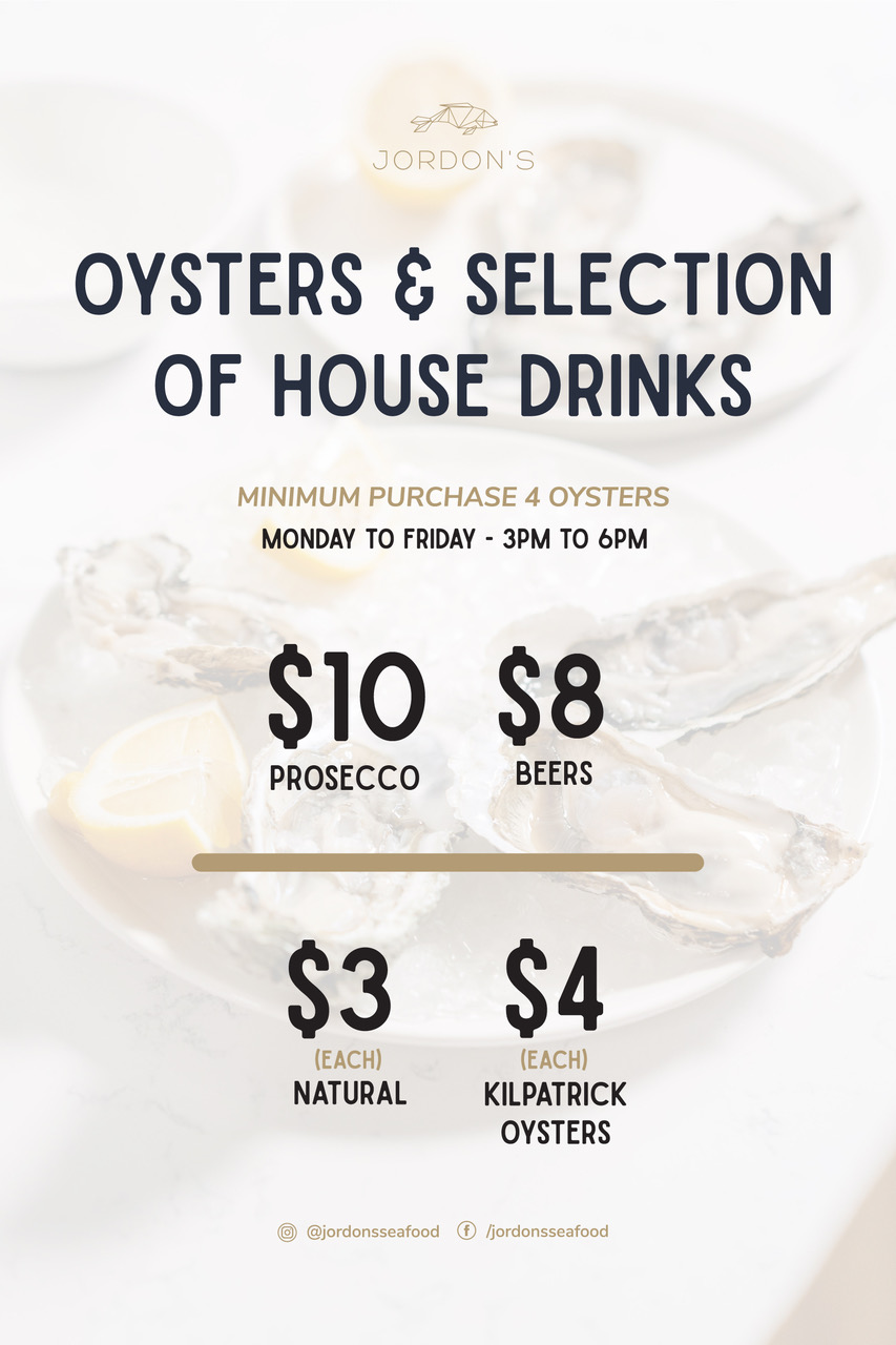 Happy Hour Oysters at Jordon Seafood