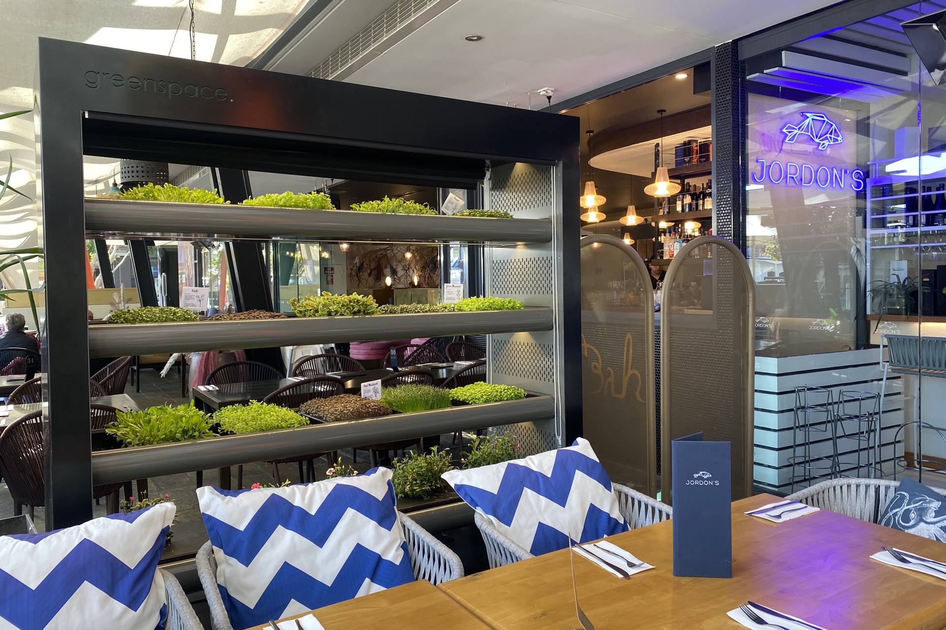 Embracing Sustainable Dining with Greenspace Vertical Garden At Jordon's Seafood